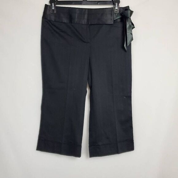 Ann Taylor LOFT 10p Marisa Black Capri Dress Pant - Picture 1 of 8